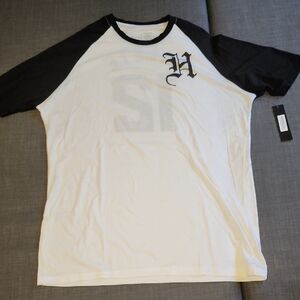 Black and White Raglan T-Shirt